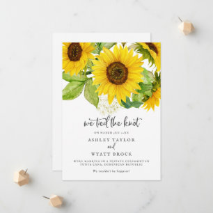 Country Sunflower Elopement Announcement
