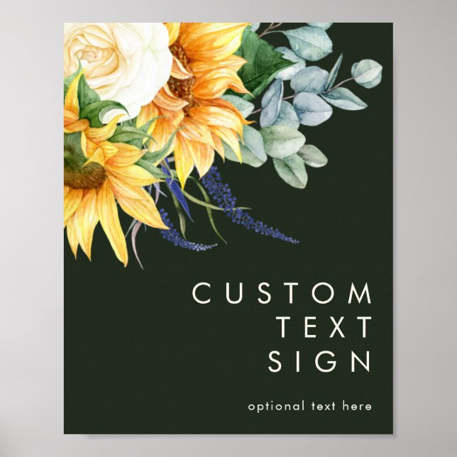 Country Sunflower | Green Cards and Gifts Custom Poster (Front)