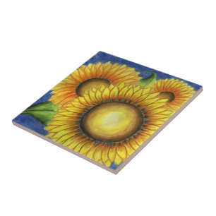 Country Sunflower Kitchen Trivet Tile Gift