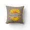 Country Sunflower Rustic Burlap Family Name