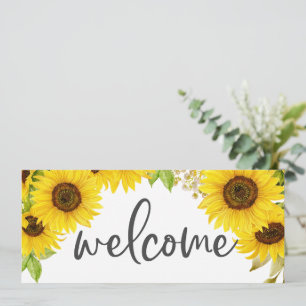 Country Sunflower Welcome Seating Chart Header