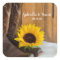 Country Sunflower Western Wedding Envelope Seals