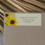 Country Sunflower | Yellow Return Address Label<br><div class="desc">These country sunflower yellow return address labels are perfect for a rustic wedding. The classic modern design features beautiful bright yellow watercolor wildflowers with a vintage outdoor summer or fall theme. These labels can be used for a wedding, bridal shower, special event or any time you need a personal address...</div>