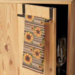 Country Sunflowers Tea Towel