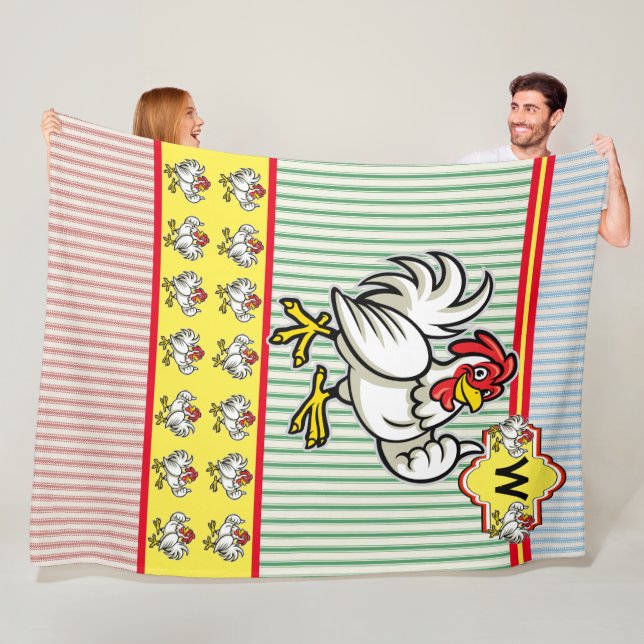 Country Sunshine Chicken  Fleece Blanket (In Situ)