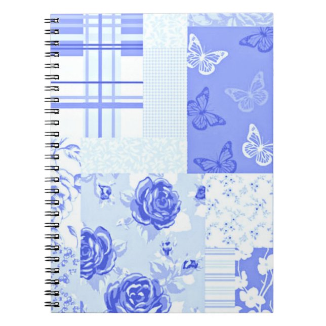 Country Sweet Cornflower Blue Notebook (Front)