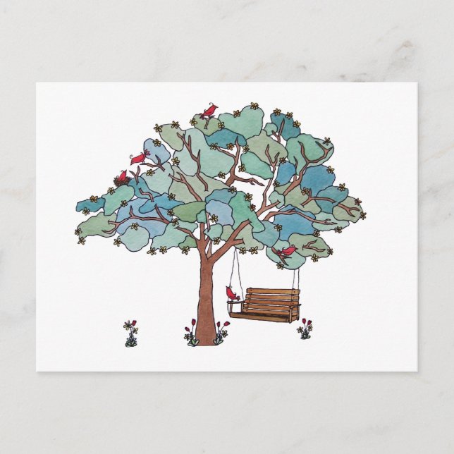 Country Swing Moving New Address Announcement Postcard (Front)