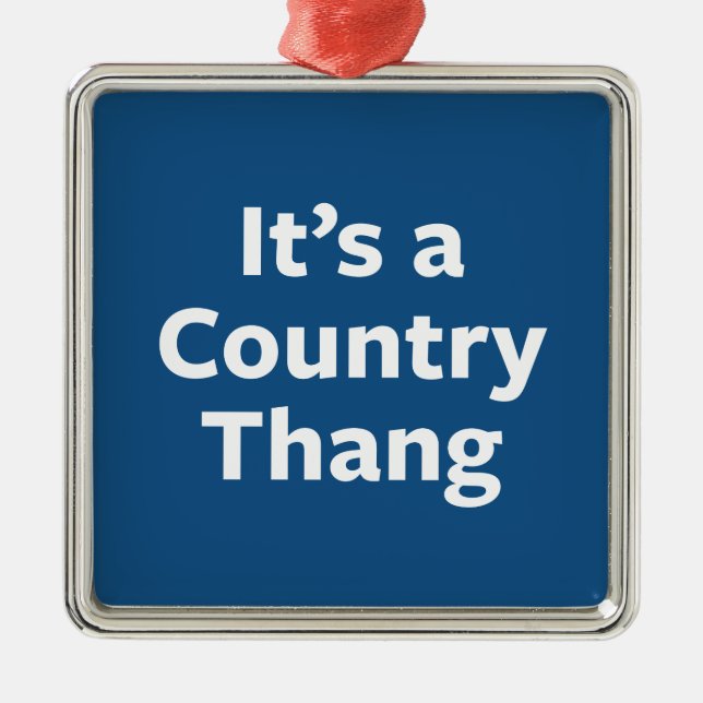 Country Thang Metal Tree Decoration (Front)