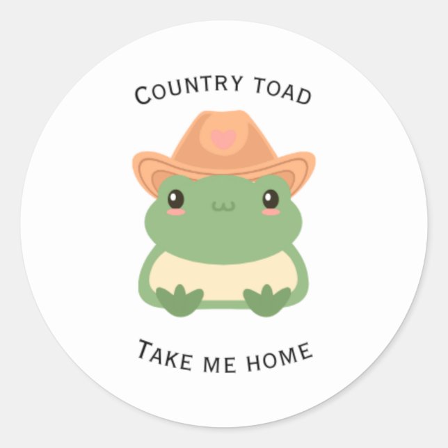 Country Toad vinyl sticker (Front)