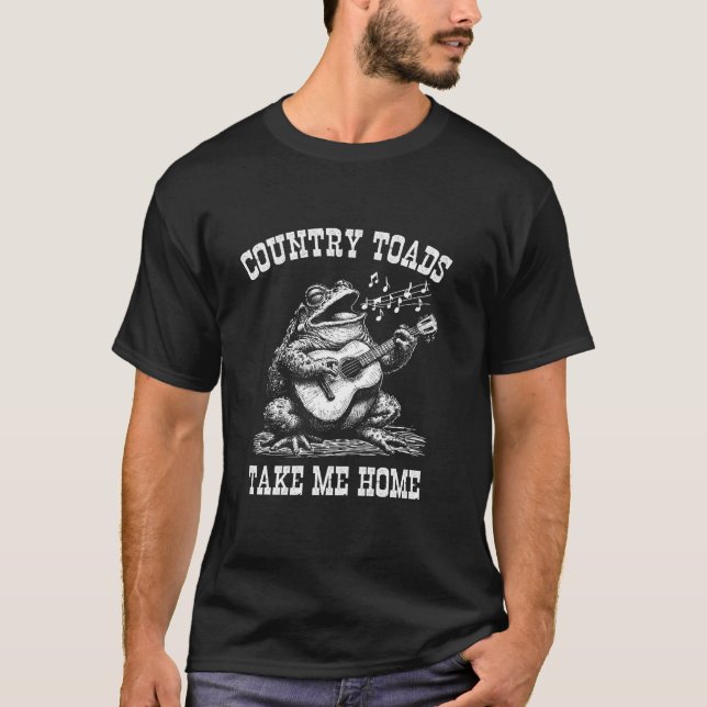 Country Toads Take Me Home Music Festival Singing  T-Shirt (Front)