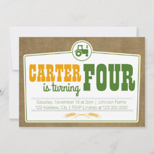 Country Tractor Invitation