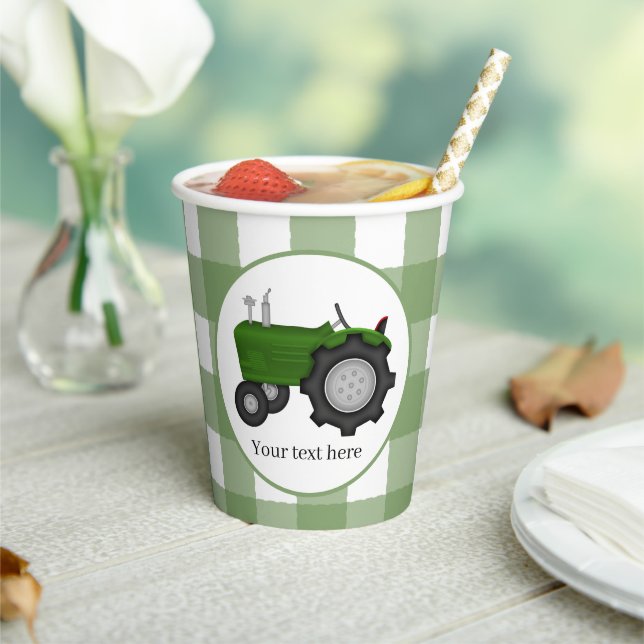Country tractor party add text  paper cups (Insitu)