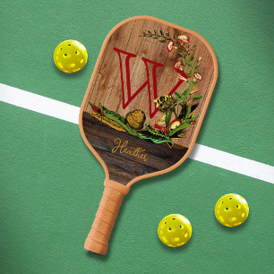 Country Trumpet Flower and Bee  Pickleball Paddle