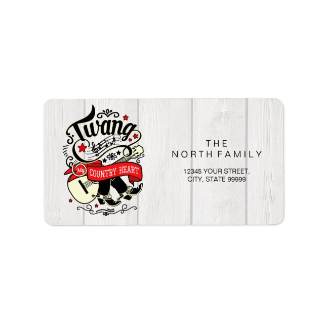 Country Twang Red/Black ID464 Label (Front)