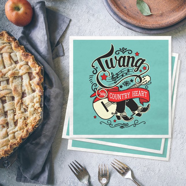 Country Twang Red/Black ID464 Napkin (Creator Uploaded)