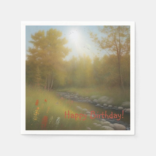 Country Vibes Birthday Napkin (Front)