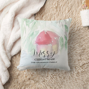Country Village White Christmas Cushion