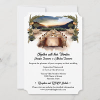 Country vineyard watercolor dining wedding arch