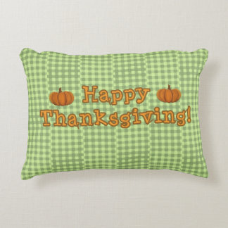 Country Vintage Green Cream Pumpkin Personalised Decorative Cushion