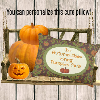Country Vintage Style Autumn Pumpkin Decorative Cushion