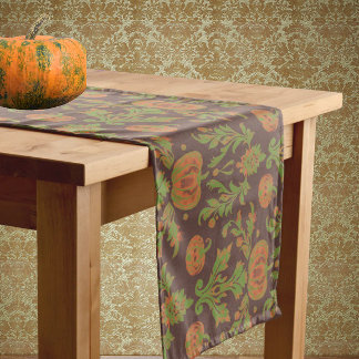 Country Vintage Style Autumn Pumpkin Medium Table Runner