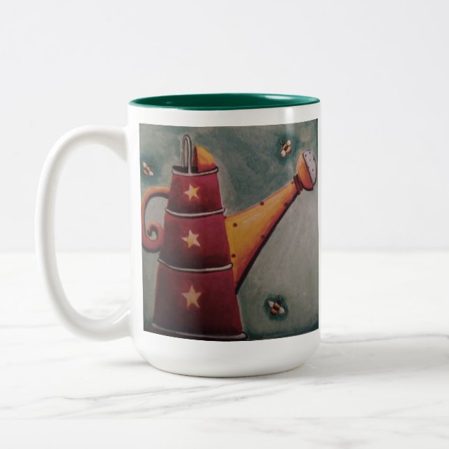 Country Water Pitcher Ceramic Mug (Left)