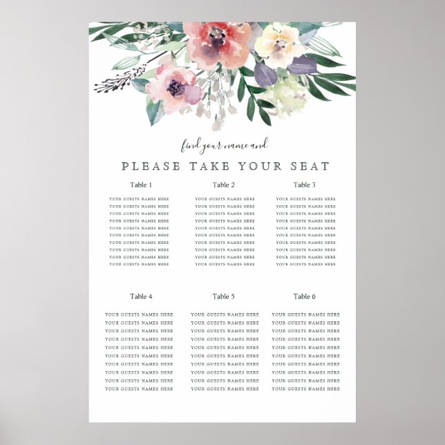 Country watercolour floral poster (Front)
