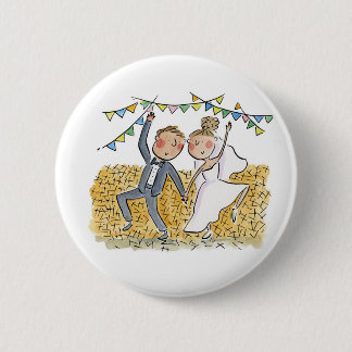 Country Wedding 6 Cm Round Badge