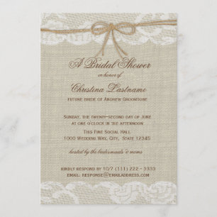 Country Wedding Bridal Shower Invitation