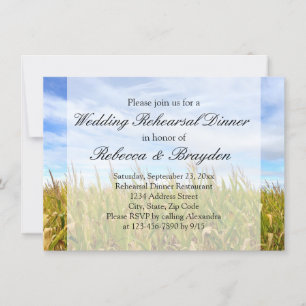 Country Wedding Farm Cornfield Invitation