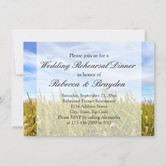 Country Wedding Farm Cornfield Invitation