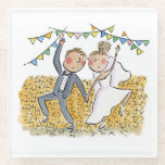 Country Wedding Glass Coaster<br><div class="desc">Country Wedding</div>