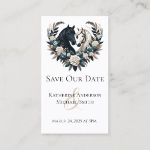 Country Wedding-Horses in Love Business Card