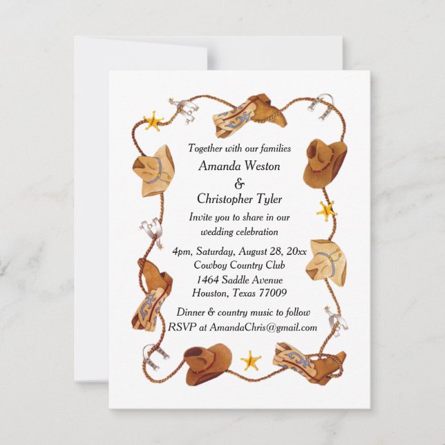 Country wedding Invitation (Front)