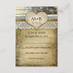 country wedding RSVP cards