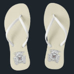 Country Wedding Tractor Flip Flop Footwear<br><div class="desc">A pair of tractor country farm themed wedding fun flip flops.</div>