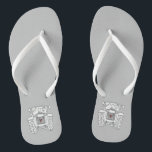 Country Wedding Tractor Flip Flop Footwear<br><div class="desc">A pair of tractor country farm themed wedding fun flip flops.</div>