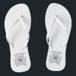 Country Wedding Tractor Flip Flop Footwear<br><div class="desc">A pair of tractor country farm themed wedding fun flip flops.</div>