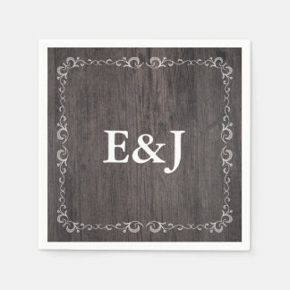 Country Wedding Wood Wedding Napkins