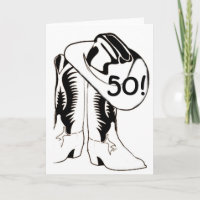 COUNTRY WESTERN "50th" BIRTHDAY WISH