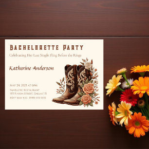 Country Western Bachelorette Party Invitation