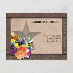 Country Western Barbed Wire RSVP Postcard