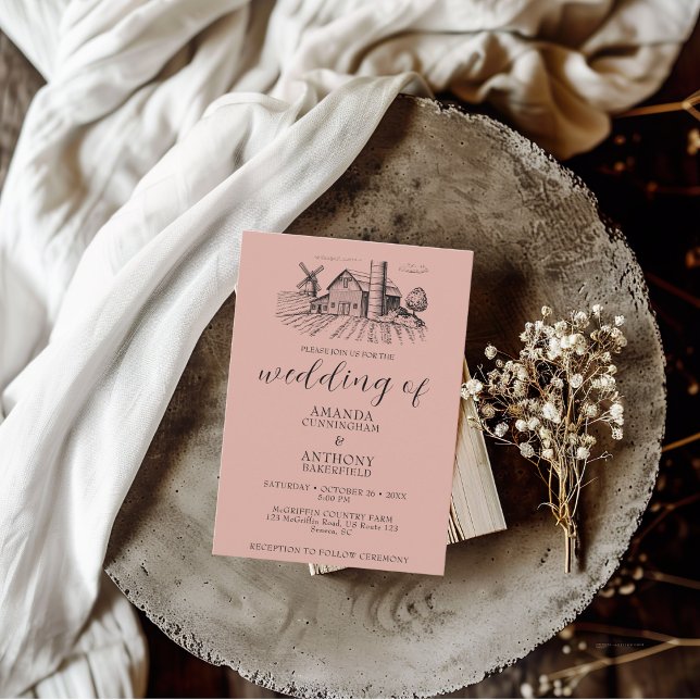 Country Western Barn Wedding Invitation (Creator Uploaded)