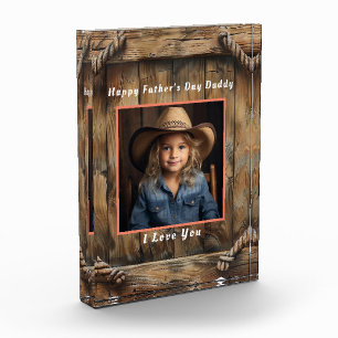 Country Western Barnwood,with Rope Corners Photo Block