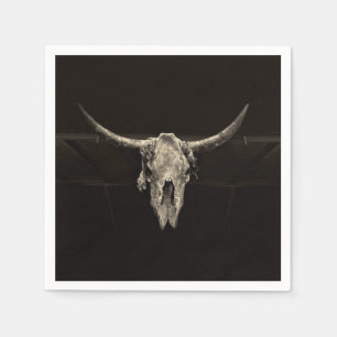 Country Western Bull Skull Rustic Vintage Antique Napkin