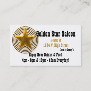 Country Western Business Card :: Golden Star D3