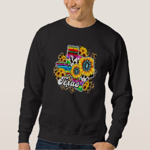 Country Western Cactus Sunflower Texas Apparel Wom Sweatshirt