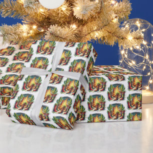 Country Western Christmas boots Wrapping Paper