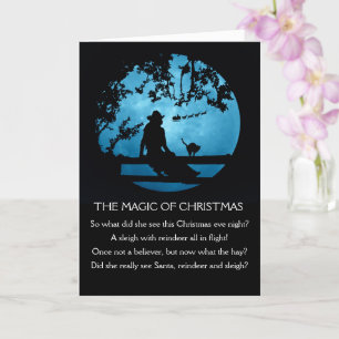 Country Western Christmas Magic Cowgirl Card