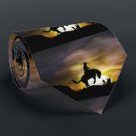 Country Western Cowboy and Bucking Horse Rodeo Tie<br><div class="desc">Western neck tie with cowboy and bucking horse.  A cool country tie!</div>